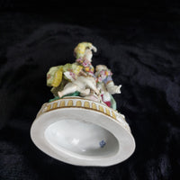 Thumbnail for Antique Dresden Style Porcelain Figurine The Broken Bridge Michel Victor Acier18
