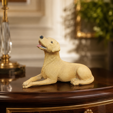 Dogs Galore Yellow Labrador Figurine Handcrafted UK Pottery Ornament decor.0