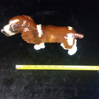Thumbnail for Goebel Spaniel Dog Figurine Porcelain Germany Brown White 9
