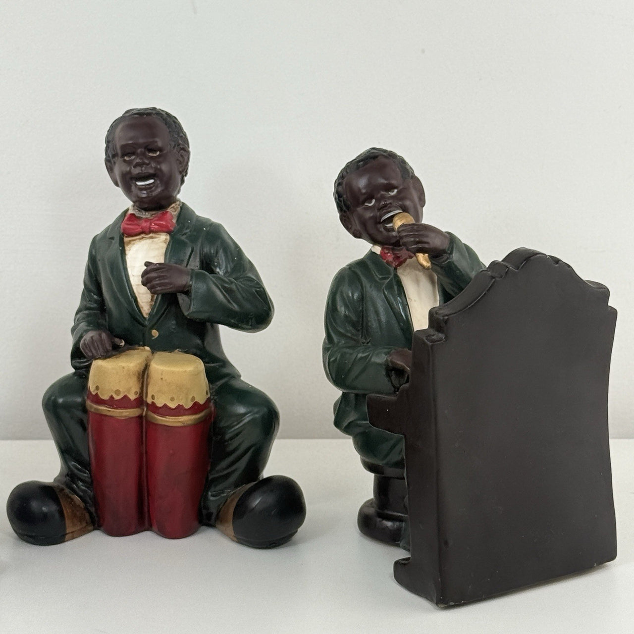 Ceramic Jazz Musician Figurine Set Of 4 See The Pics African American Band Pair2