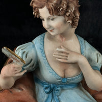 Thumbnail for Tyche Bauer Figurine Lady on Couch Painted Hand Porcelain 8