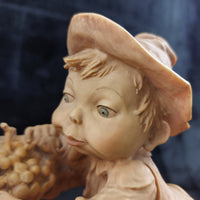 Thumbnail for 1980 Giuseppe Armani kids Figurine - Children with Grapes & Wheat resin decor5