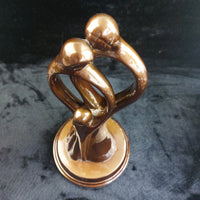 Thumbnail for Abstract Family Sculpture Bronze Look Resin Art Figurine Worn Base 28cm China5