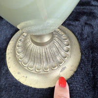 Thumbnail for Pair of Brass & Green Onyx Marble Urn Vases Ornate Handles Decorative 35cm7