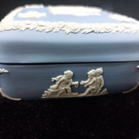 Thumbnail for Wedgwood Jasperware Blue Square Trinket Box – 4