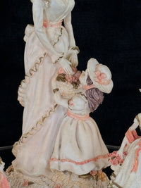 Thumbnail for Vintage Sudehl Figurine Set of 3 Victorian Lady & Daughters Hand Painted Statues14