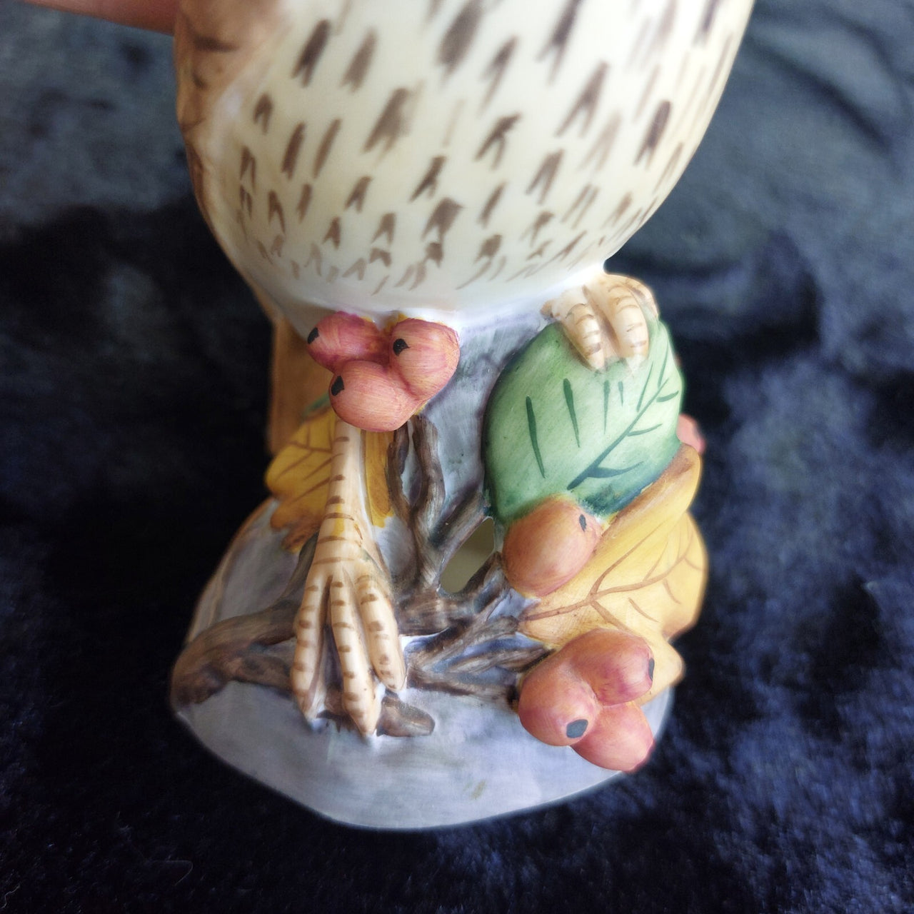 Royal Worcester Kingfisher & Thrush Bird Figurines England ceramic repaired8