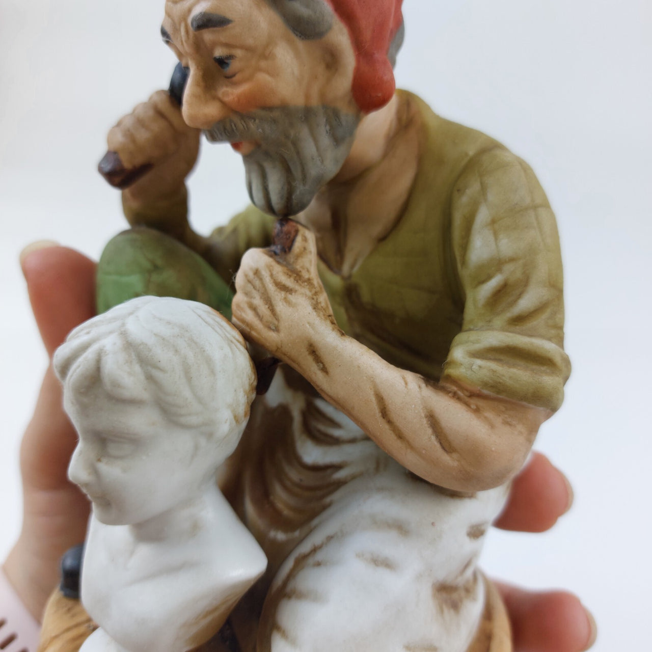 Porcelain Sculptor Figurine Artist Bust Statue Maker Collect 6" unique9