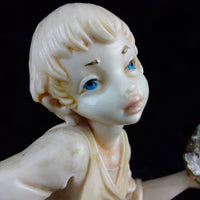 Thumbnail for Fontanini Depose Simonetti Boy Figurine with Grapes 1980's Made in Italy decor.11