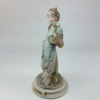 Thumbnail for Signed A. Belcari Girl with Dog Vase Capodimonte Italian Porcelain 7