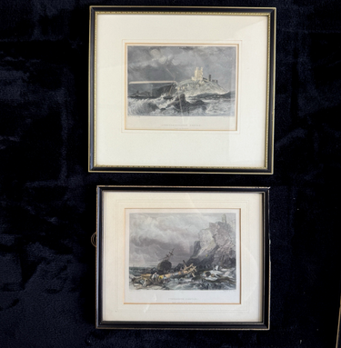 Antique Hand-Colored Lithographs: 