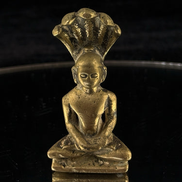 Jain Bronze Statue – Naga Parshvanatha Jain Tirthankara 3” Serpent Hood Idol1