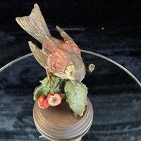Thumbnail for Giuseppe Armani Sparrow Capodimonte & Cherries Figurine Signed G. 7