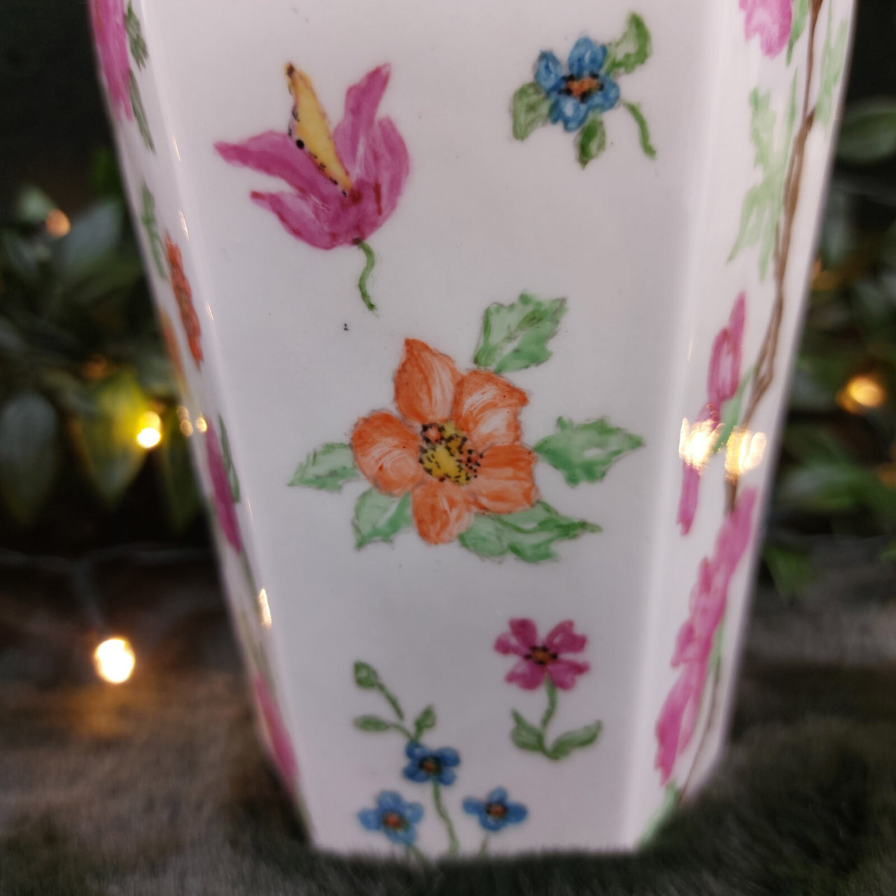 PalmerGinger Jar 1987 Ornoment Interior Deco 9.25" United Kingdom pink decor.14