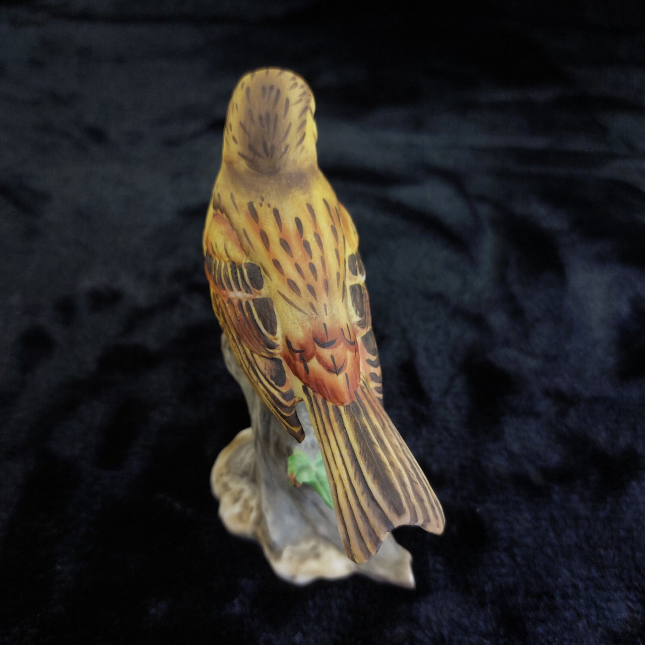 Mauri Yellow Bird Hammer Figurine Porcelain Hand Painted Collectible 5" Vintage.4