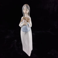 Thumbnail for Elegant NAO by Lladró Figurine - 'Girl with Doll' (1990) bookcase figure Spain10