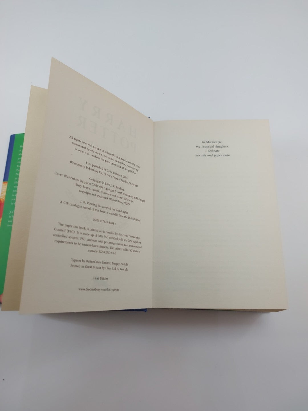 First Edition Potter Harry and the Half-Blood Prince Hardback by J. K. Rowling.18