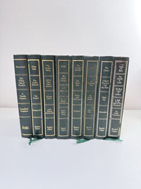 Thumbnail for Reader’s Digest Condensed 1980s Books Set x9 Green Leatherette Bookshelf Deco0
