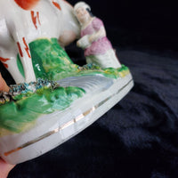 Thumbnail for 1800s Antique Staffordshire Cow Creamer Figurine 6.5