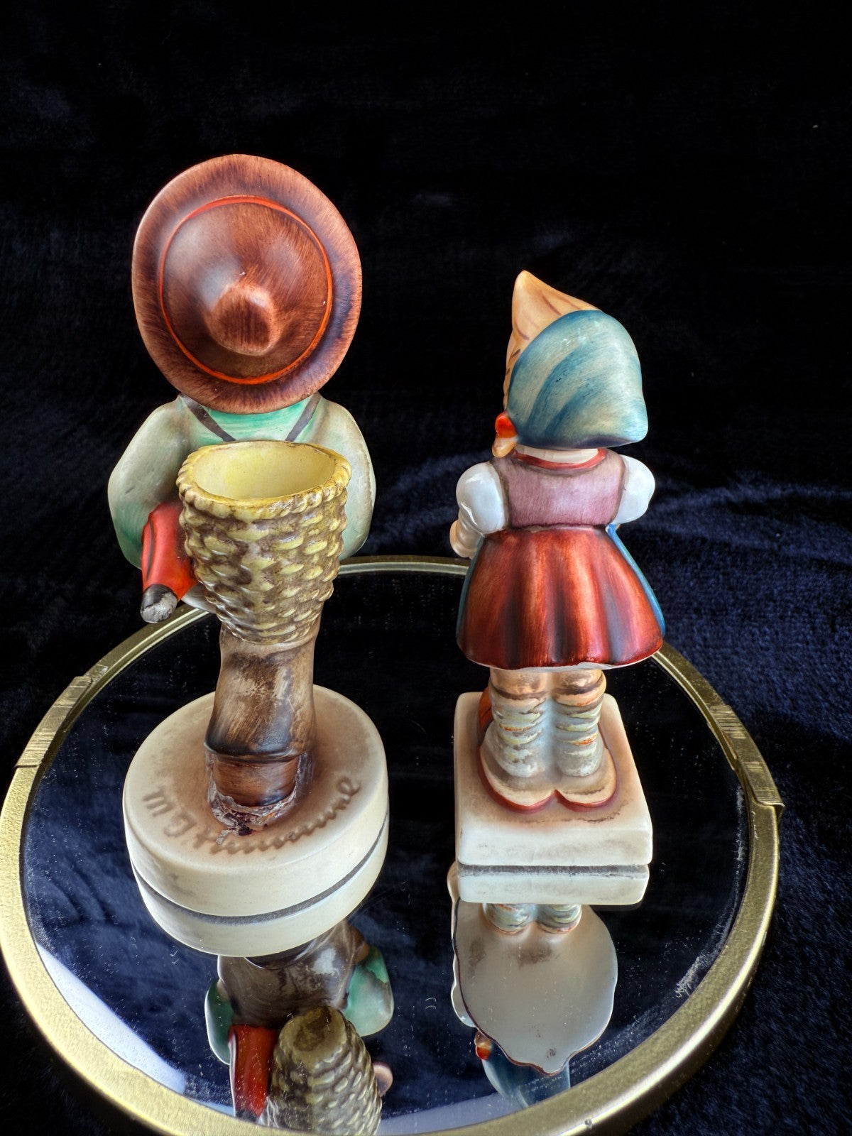 Goebel figurine Hummel -repaired - Little Boy with Umbrella TMK-3,4 School Girl6