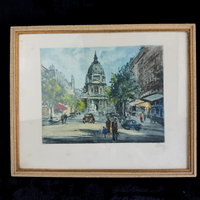 Thumbnail for Parisian Street Scene Watercolors -Etchings by 