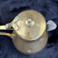Thumbnail for Brass Antique Tankard or Pouring Vessel w Hinged Lid gold brass victorin pitcher17