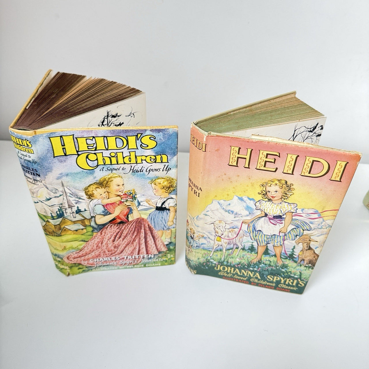 Collins Heidi &Heidi’s Children Illustrated Plague Doane 1969 1973 Book Set Gift2