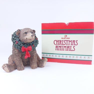 Tom Rubel Silver Deer Christmas Bear Figurine  Collectible Decor Festive1