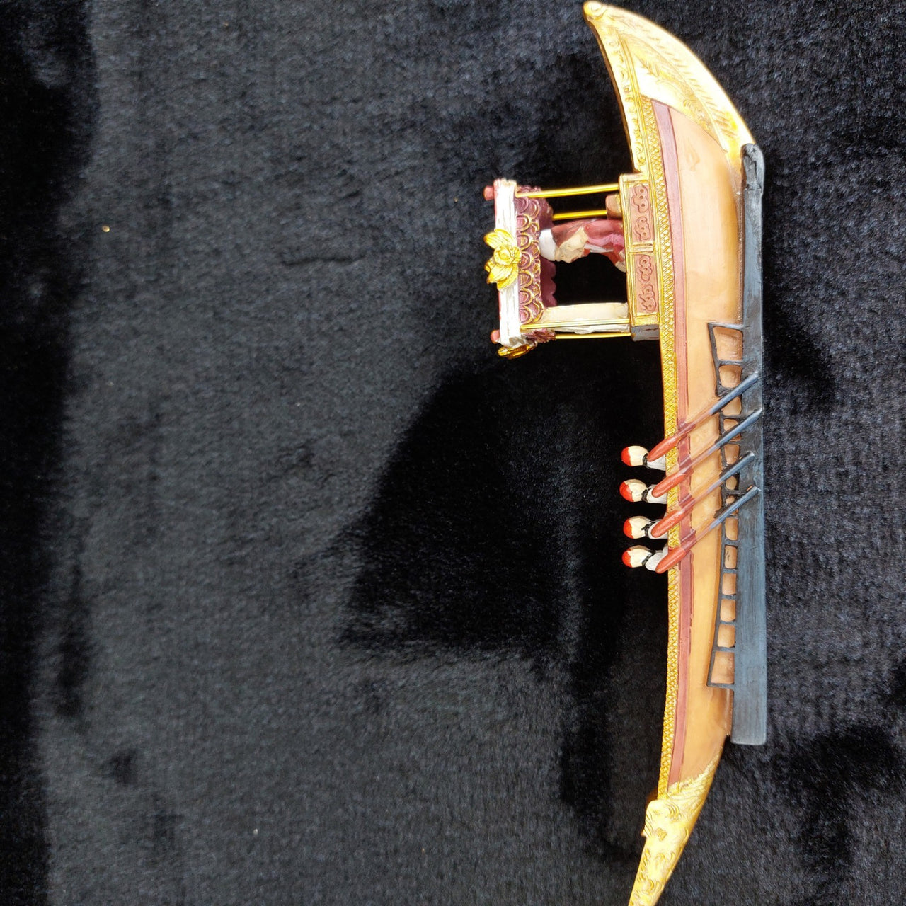 Middle Eastern Sultan’s Boat Figurine Hand Painted Wood Resin Model decor   20cm9