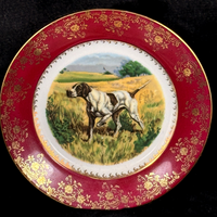 Thumbnail for Odette Degrain Delorge Limoges France Hunting Dog Plates Set of 3 8