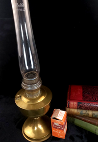 Thumbnail for Vintage 1930`s Brass Aladdin Kerosene Parlor Lamp With Paraffin, See The Glass0