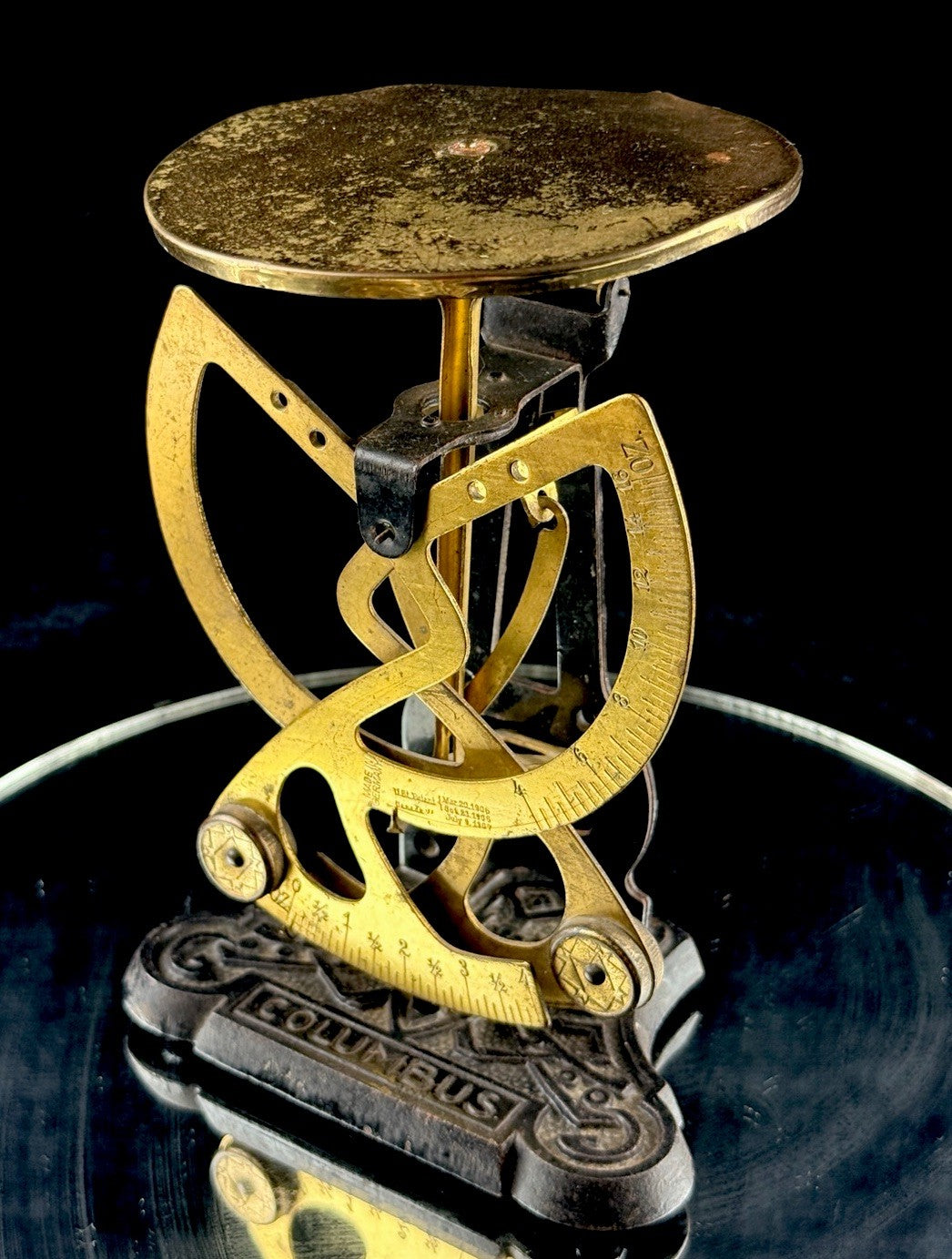 Columbus Antique Scale Postal Germany 1906 Brass & Cast Iron Balance Weighing1