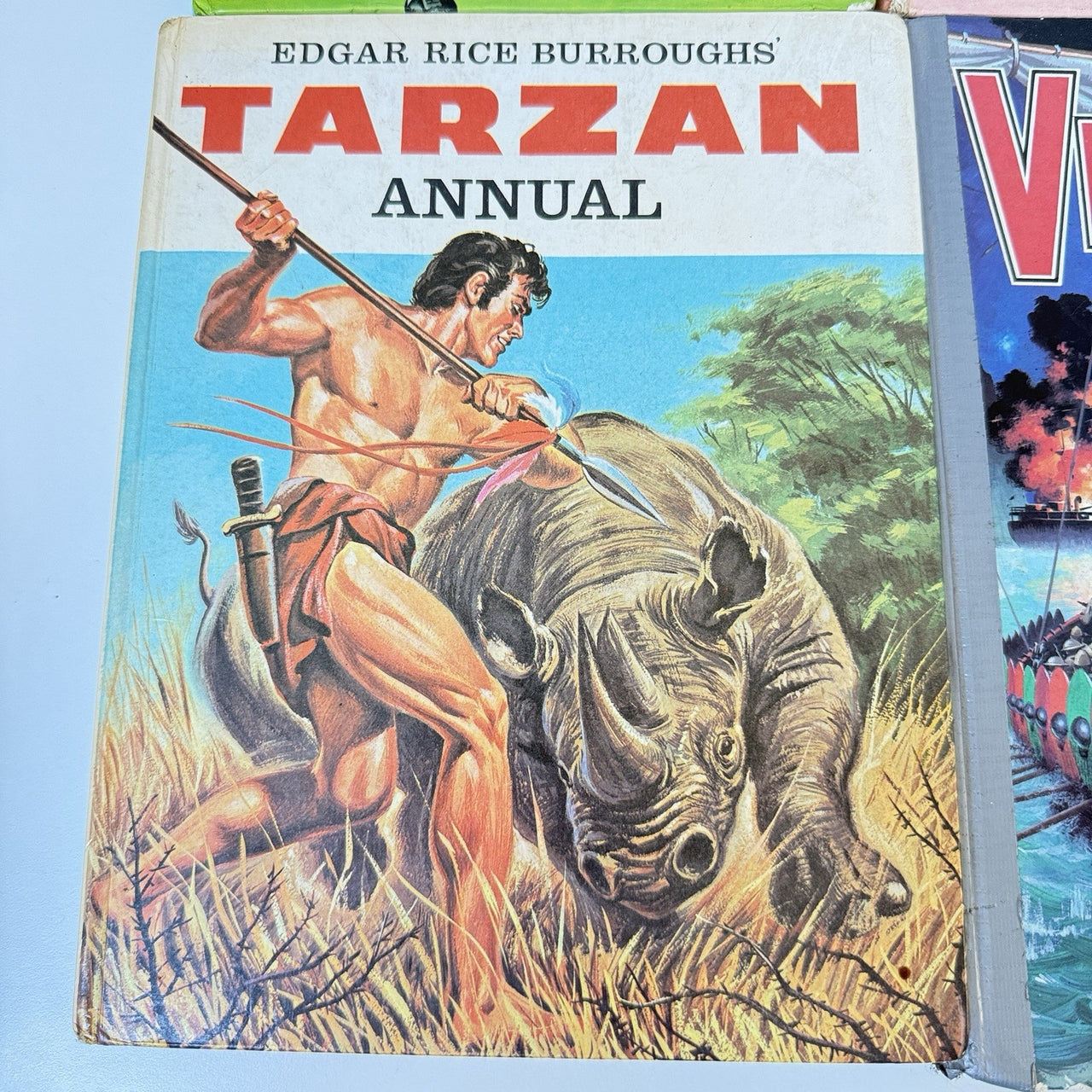 Set 4 Of Vintage Boys Annuals Roy Of The Rovers Tarzan Victor Hotspur 1970-19801