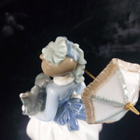Thumbnail for Rare by NAO Lladro Girl with Dogs & Parasol 1985 Figurine 9.5