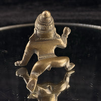 Thumbnail for Antique Brass Indian Baby Krishna Statue – 2.5” Hindu Bal Gopal Idol Figuri4