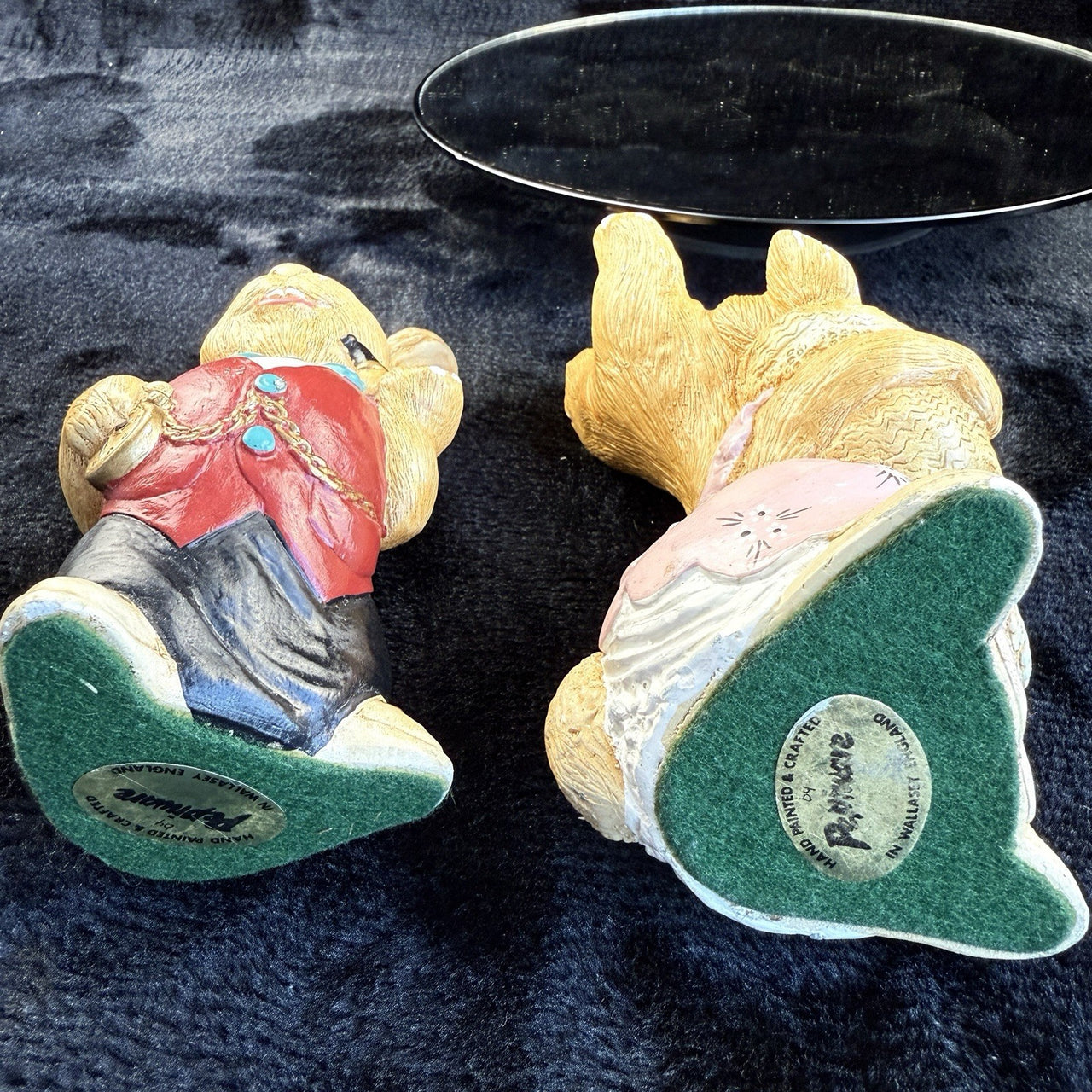 Rare Vintage Pepinware HandPainted Rabbit Figurines Mr. & Mrs. Flopsy Wallasey13