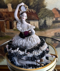 Thumbnail for Very Dresden rare Lace Porcelain Dancer Figurine marked ART Germany see the pic0