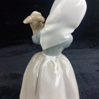 Thumbnail for Nao by Lladro Girl Figurine Spain Holding Lamb Animal Farm bookcase decor Lladró5