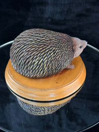 Thumbnail for Hand‑Painted Hedgehog on Wooden Plinth – Wildlife Figure / Ornament Resin? Gift9