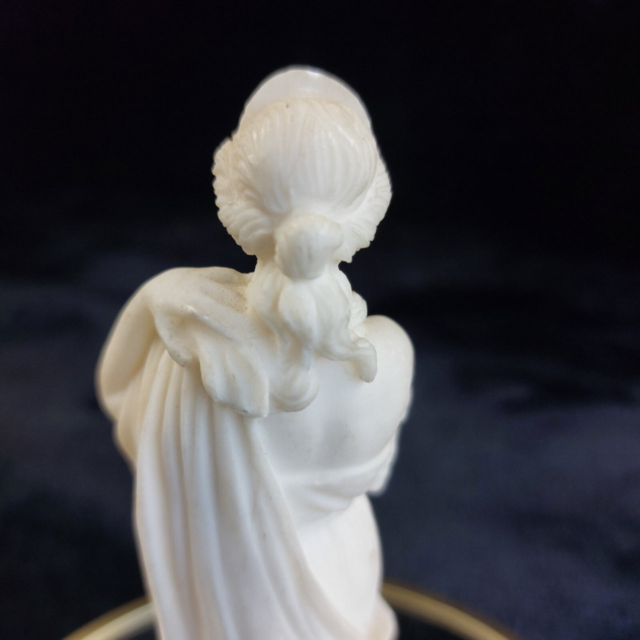 Antique Giannelli A. 6.5in Woman Figurine White Marble Resin Italy see pics6