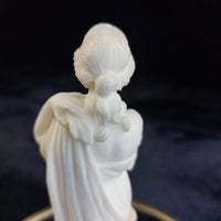 Thumbnail for Antique Giannelli A. 6.5in Woman Figurine White Marble Resin Italy see pics6