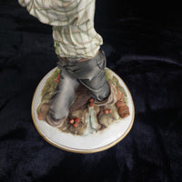 Thumbnail for Ades Fisherman Signed Capodimonte Porcelain Figurine 17