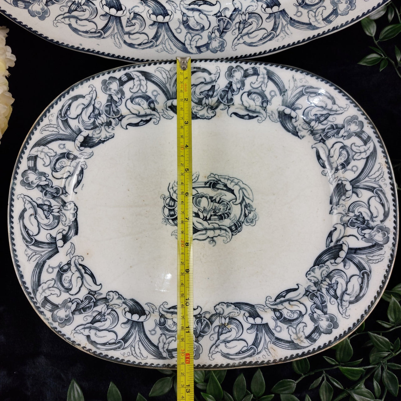 2* Antique large service plates1797-1861 T. Till & Son Wellington Transferware.5