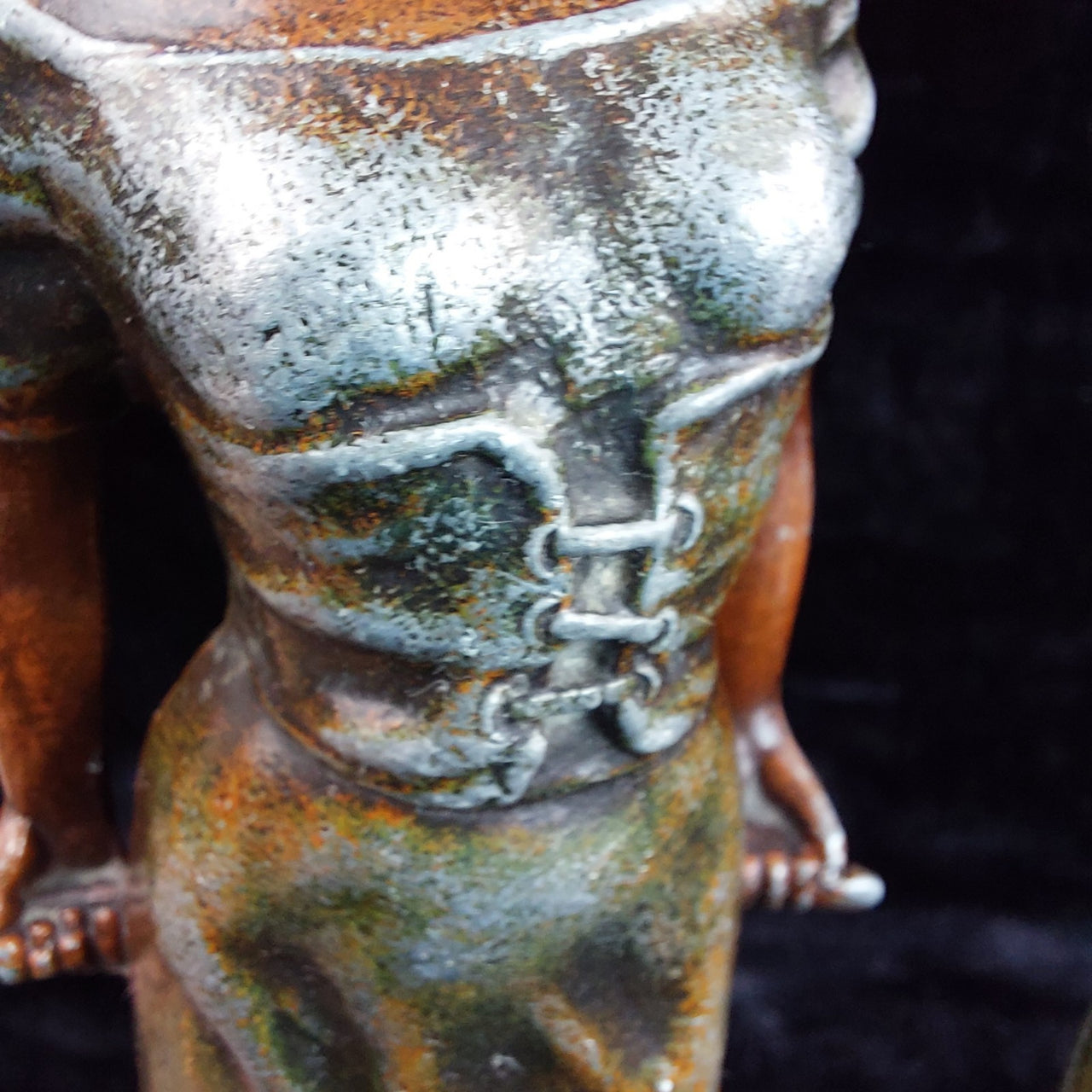 Vintage Pecheuse Pecheur Fisherman & woman Statues Pair Patina Bronze Look7