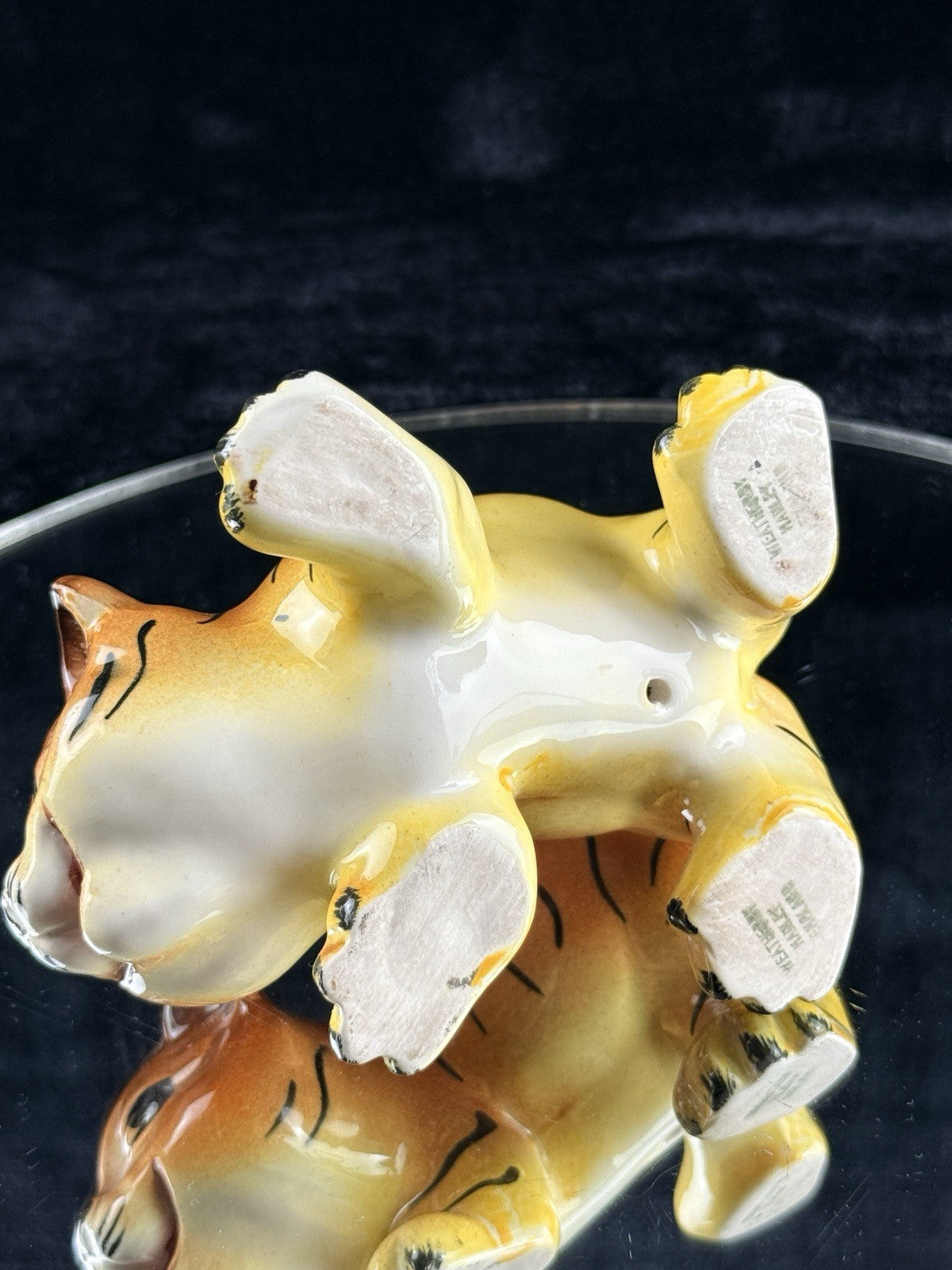 Melba Ware Ceramic Tiger Cub Figurine England 1950s Hand Painted Bookshelf Decor4