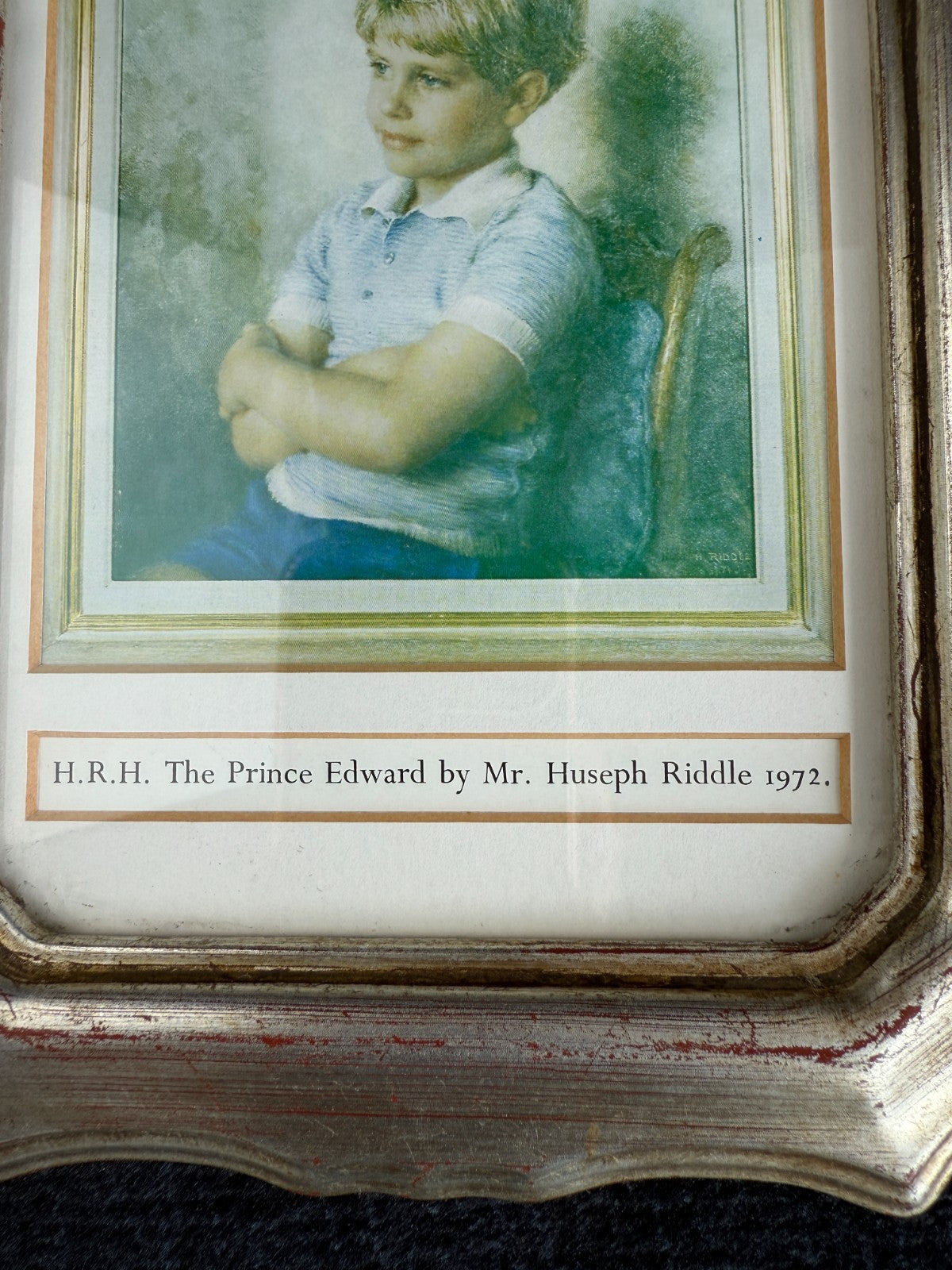 A Vintage Royal Portrait Print  H.R.H. The Prince Edward 19722