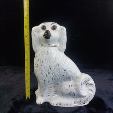 Staffordshire 19th Century antique porcelain Dog figurine 10.5