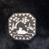 Thumbnail for Antique Chinese Black Lacquer Trinket Box Octagonal with Mother of Pearl Inlay7