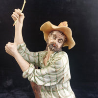Thumbnail for Ades Fisherman Signed Capodimonte Porcelain Figurine 17