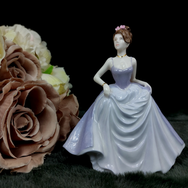 Coalport Good Luck English lady Porcelain by Jack Glynn purple mint condition 0